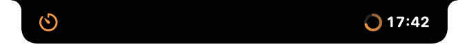 Closed notch with a timer icon and 17:42 left